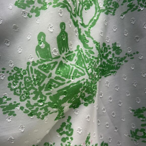 Lilly Pulitzer Darleena Maxi Dress Womens XS Green Off Shoulder Spring Fever - Picture 5 of 15